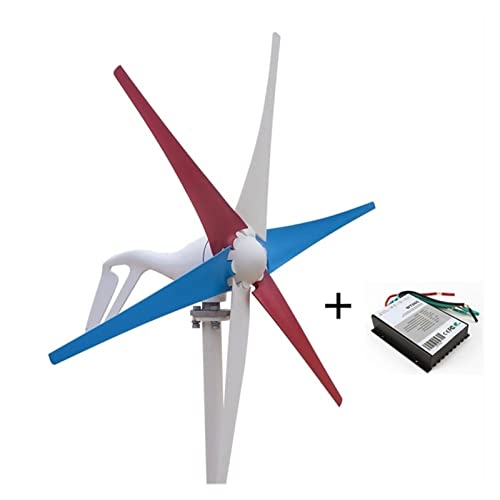 Kit de energía para generador de turbina eólica 400W AC12V/24V colorido aerogenerador pequeño molino de viento for uso doméstico o en barco con controlador de viento de 600W para el hogar/farola/barco