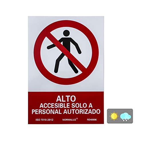 SEÑAL PVC PROHIBIDO PASO PERSONAL NO AUTORIZ 21X30