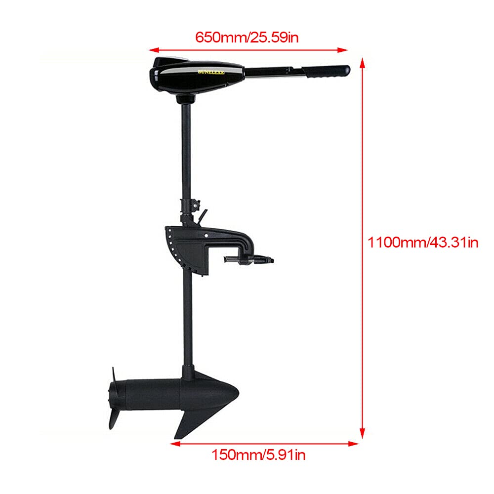 Motor eléctrico barco de 12 V, motor fuera de borda eléctrico, barco de pesca, accionamiento de gas completo 408 W, motor eléctrico fuera de borda de velocidad máxima 6 km/h