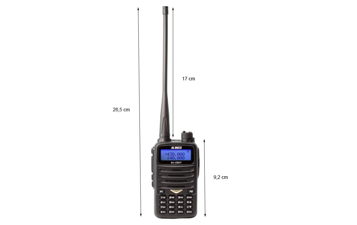 Emisora de Radio portátil VHF/UHF Alinco DJ-CRX-7, Radio FM, batería de 1800mAh, Talk Around, BCL, Tot, DTMF, CTCSS, DCS