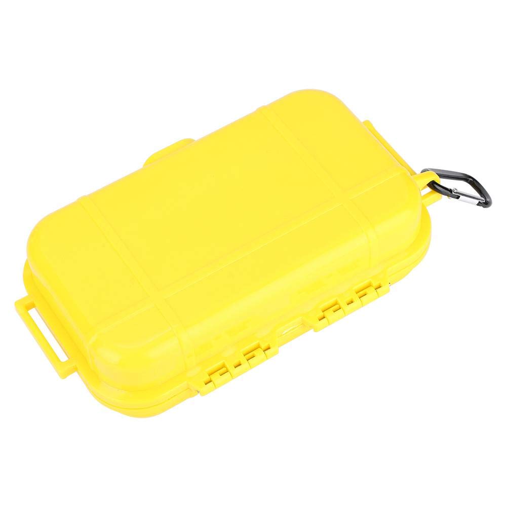 Caja Seca Impermeable,Estuche Impermeable a Prueba de Agua Buceo Supervivencia Caja de Transporte Contenedor Cojín de Goma Interior Desmontable reemplazo para Kayak Senderismo Pesca Camping(Amarillo)