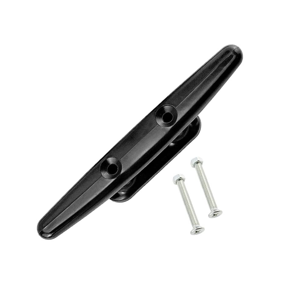 Grapa Para Barcos,Cornamusas para Muelles de Amarre,Tacos de Base Abierta Base de Cuerda Marina,Taco de Barco Nailon,Taco de Base Abierta Accesorios de Hardware para Barcos 100mm Negro 2PC Tokaneit