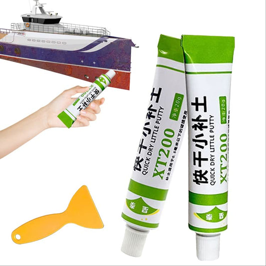 DBHFGJMN Gogolonge Fiberglass Boat Repair Paste, Pasta de reparación de Barcos de Fibra de Vidrio, Fiberglass Repair Kit, For Scratches, Holes, Cracks, Quick Dry Little Putty with Scraper Kit