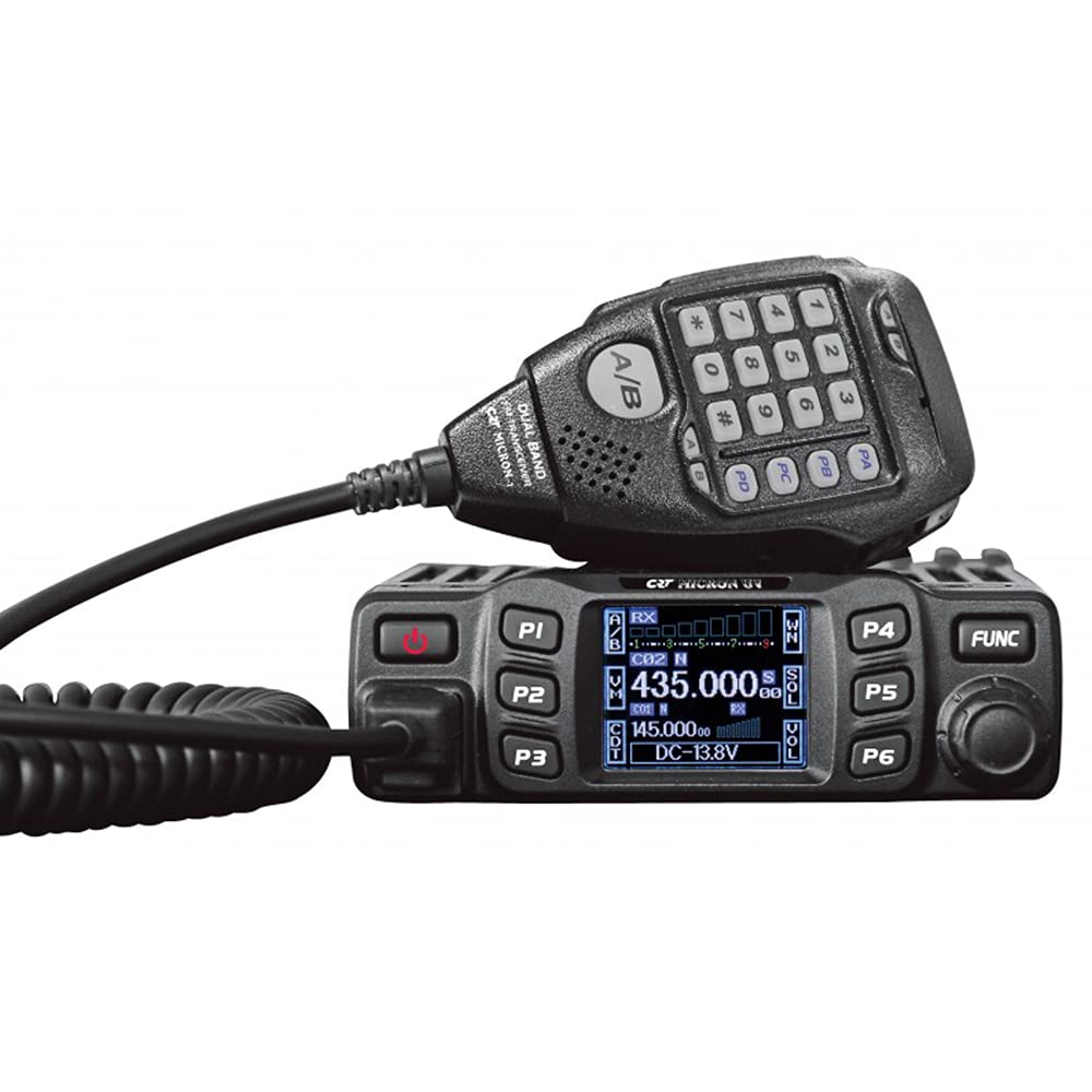 CRT Micron UV - Radio VHF/UHF con Banda Dual (144-146 MHz/430-440 MHz) Color Negro