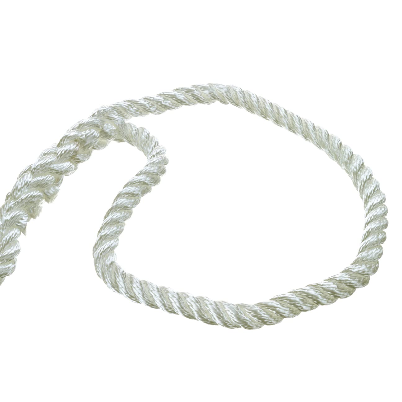 Seachoice 50-42511 Cabo Amarre Nylon, 3 Filamentos, Color Blanco, 9 mm x 4,5 M