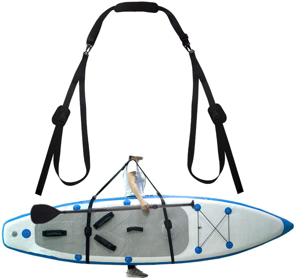 YONGZHAO SUP - Correa de transporte de hombro suave para kayak, longitud ajustable con accesorios de metal para canoa tabla de remo