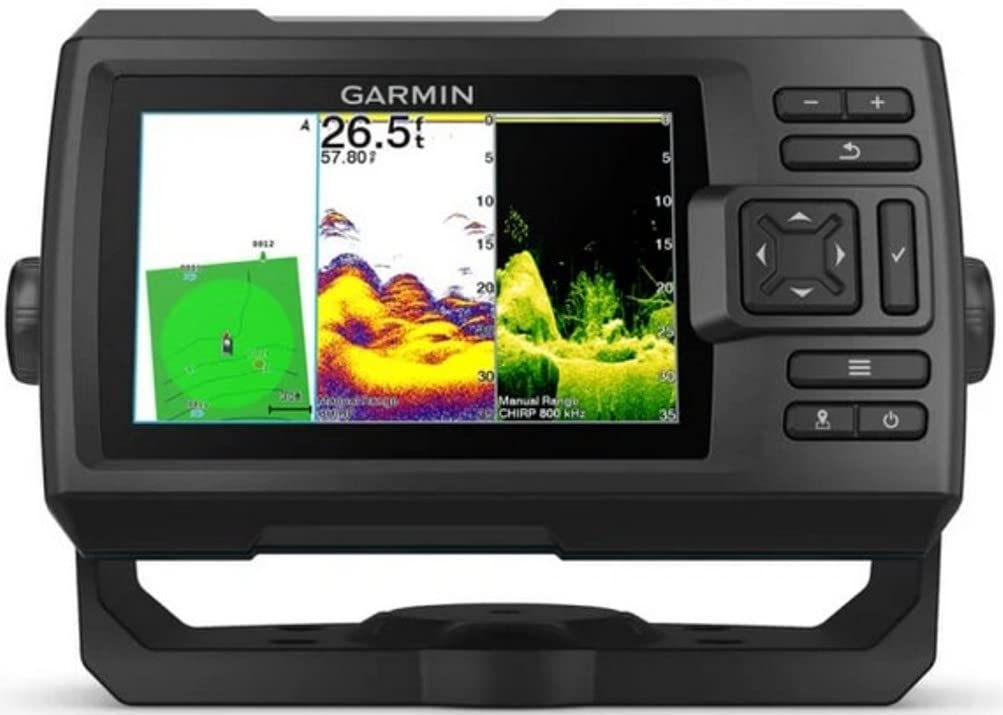 Garmin Striker Vivid 5cv Bundle with Transducer and Protective Cover, 5-inch Color Fishfinder, Vivid Scanning Sonar Color Palettes 010-02551-00