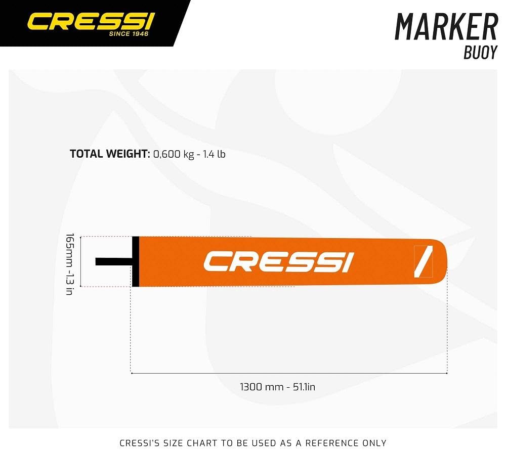 Cressi Orange Deco - Boya de amarre para barcos, color naranja