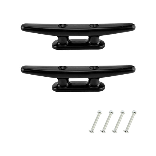 Grapa Para Barcos,Cornamusas para Muelles de Amarre,Tacos de Base Abierta Base de Cuerda Marina,Taco de Barco Nailon,Taco de Base Abierta Accesorios de Hardware para Barcos 100mm Negro 2PC Tokaneit