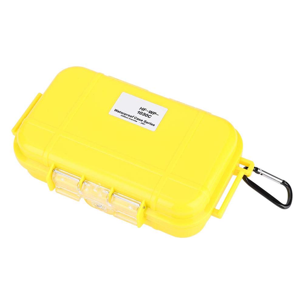 Caja Seca Impermeable,Estuche Impermeable a Prueba de Agua Buceo Supervivencia Caja de Transporte Contenedor Cojín de Goma Interior Desmontable reemplazo para Kayak Senderismo Pesca Camping(Amarillo)