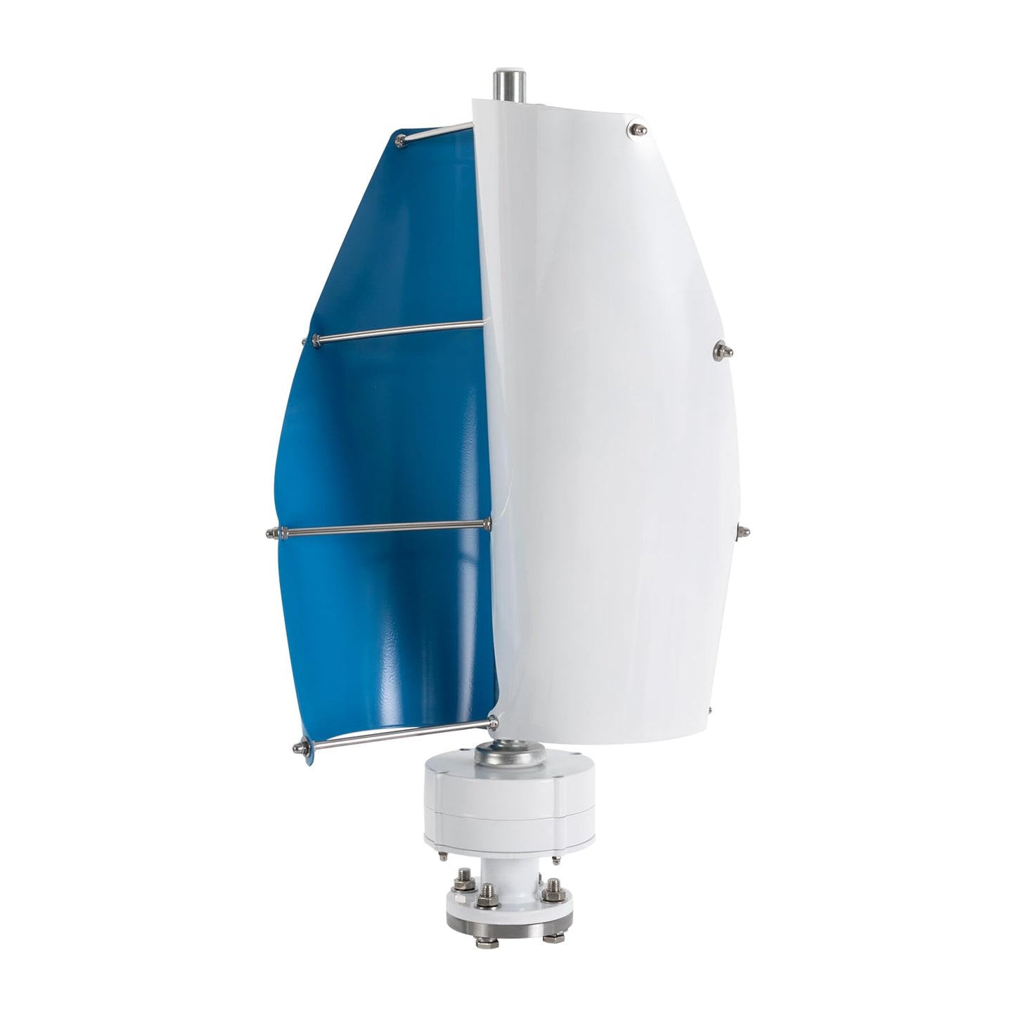 banborba Generador de viento vertical de 500 W, turbina eólica trifásica de 24 V, turbina eólica vertical de 2 cuchillas con dispositivo de control, adecuado para barcos, cenadores, cabañas o casas