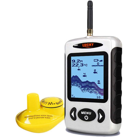 LUCKY Inalámbrico Buscador de Peces Sensor de Sonda Portátil Sonda de Buscador de Peces Pantalla LCD Sondas de Profundidad para Pesca Pesca en Hielo Pesca en Kayak