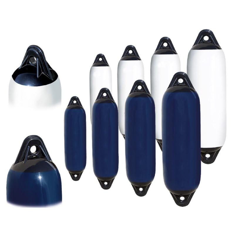 Glac Store Defensa hinchable reforzada única fusión azul o blanco, PVC resistente a la abrasión, dimensiones diámetro de 13 cm a 20 cm, longitud de 54 cm a 75 cm (blanco, diámetro 13 cm x 54 cm)