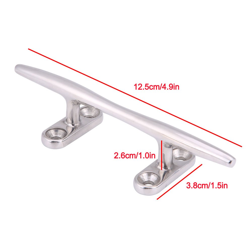 Gancho de Cuerda Barco Taquete de Amarre Taquete Hueco de Cuerda de Puente de Pontón de Amarre de 5 Pulgadas de Acero Inoxidable Taquete de Barco