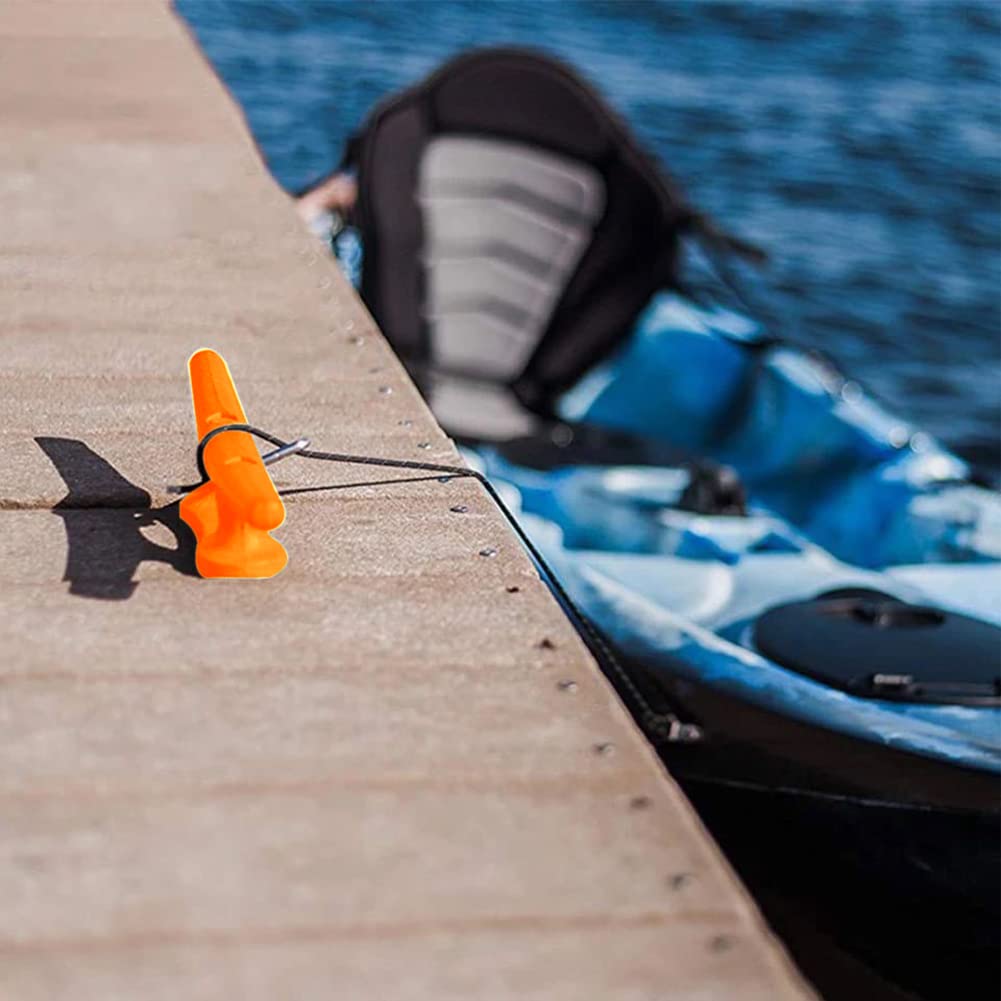 Grapa Para Barcos,Cornamusas para Muelles de Amarre,Tacos de Base Abierta Base de Cuerda Marina,Taco de Barco Nailon,Taco de Base Abierta Accesorios de Hardware para Barcos 100mm Naranja 2PC Tokaneit