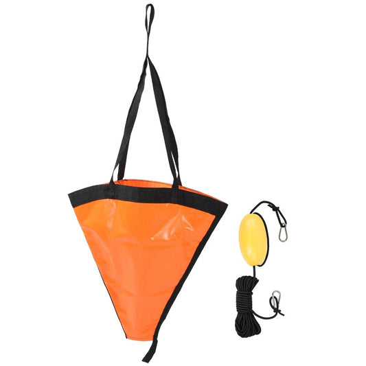 Compras Locas Ancla para Barco de Pesca, Flotador de Pesca portátil para Barco de 24 Pulgadas / 60 cm, Caucho para yate(Orange)