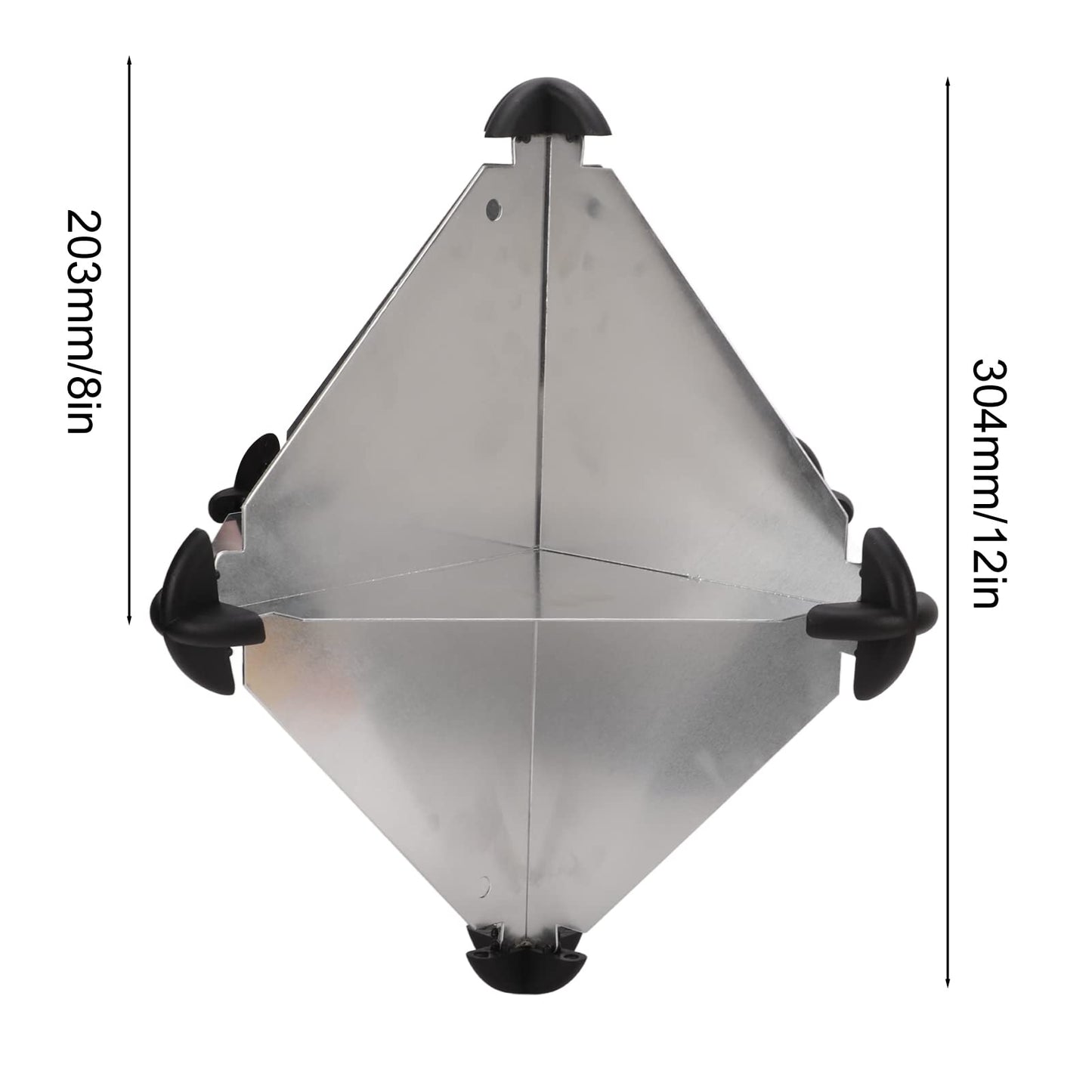 Reflector de Radar para Barco, Reflector de Radar de Aluminio para Radar Reflectante de Mal Tiempo, Diseño Octaédrico para Barco Y Lancha Motora, 12 * 12 Pulgadas