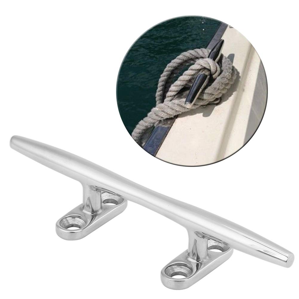 Grapa Para Barco, Cornamusa Para Muelle De Acero Inoxidable De Alta Resistencia 6 Pulgadas Base Abierta Cuerda Para Amarre Accesorios Para Amarre De Barcos DecoracióN NáUtica De Playa Hardware Kayak