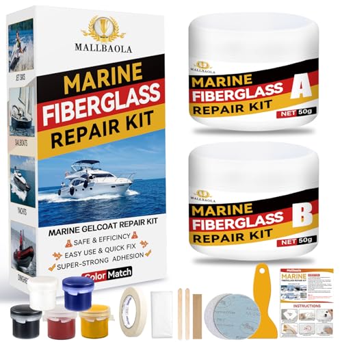 Kit de reparación de fibra de vidrio marino para barcos, kit de reparación de barcos