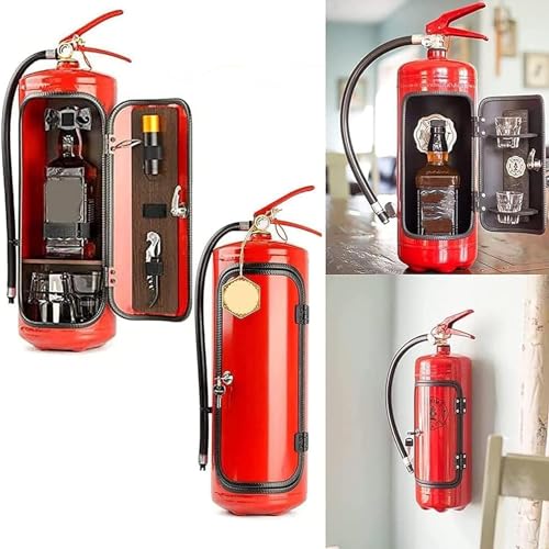 Minibar Eextintor de Incendios, Metal de 11.8 Pulgadas, para Amantes del Whisky, Bombero, Bar de Regalo