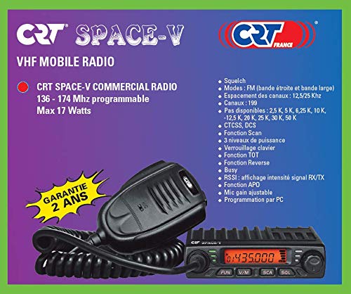 Radio CB VHF CRT Space V 136 – 174 MHz PC programable