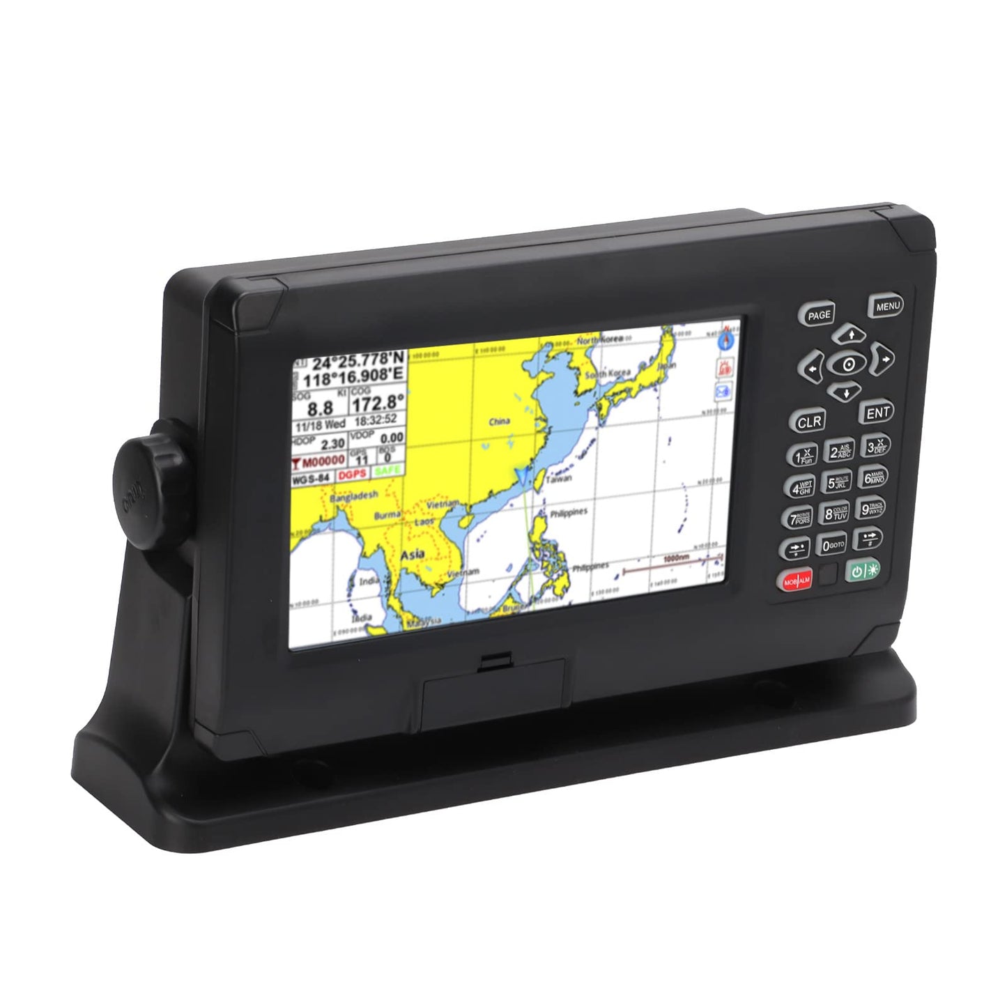 Chartplotter, ABS Fish Finder Chartplotter 8in Alta Precisión Fish Finder Chartplotter GPS BDS Impermeable Keyed Assist Chartplotter para Marino