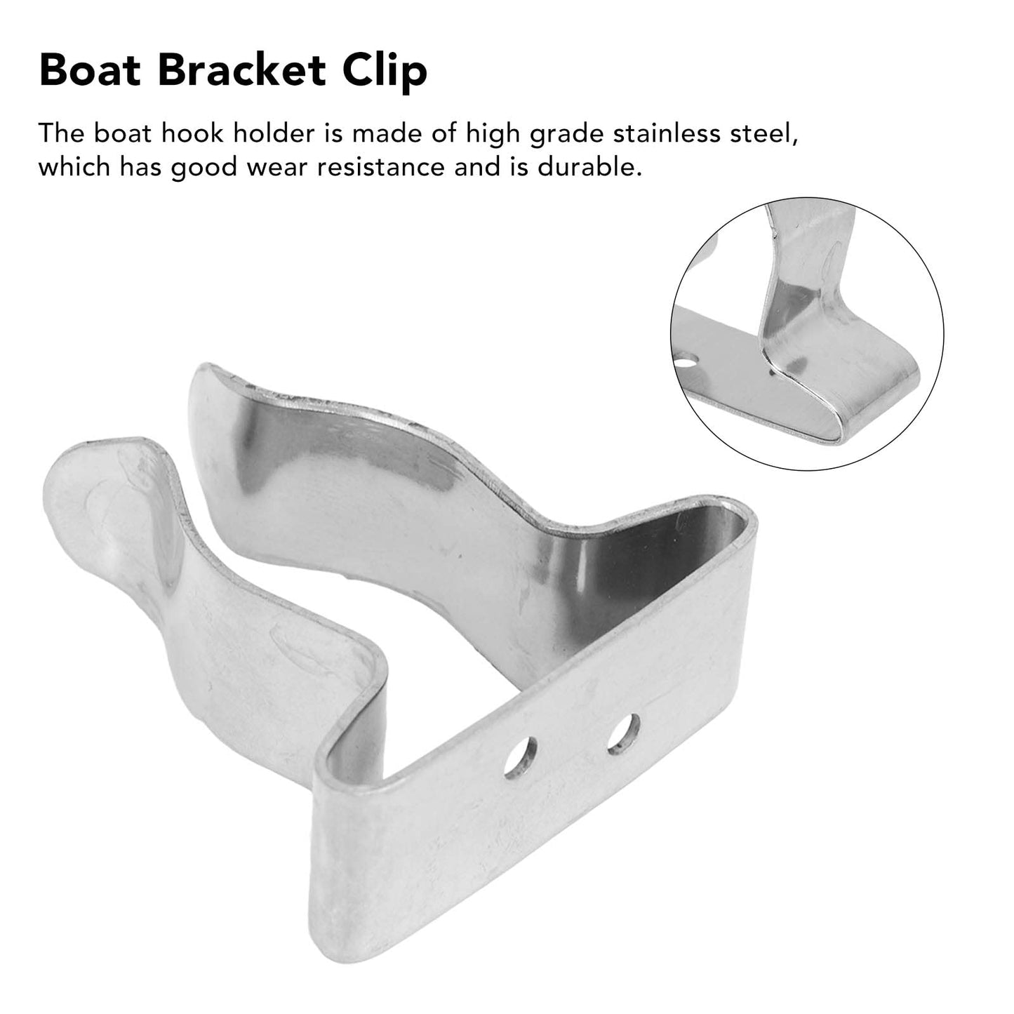 Gancho De Barco De Acero Inoxidable Abrazadera De Resorte Clip De Soporte Gancho Versátil para Barco RV Home Silver