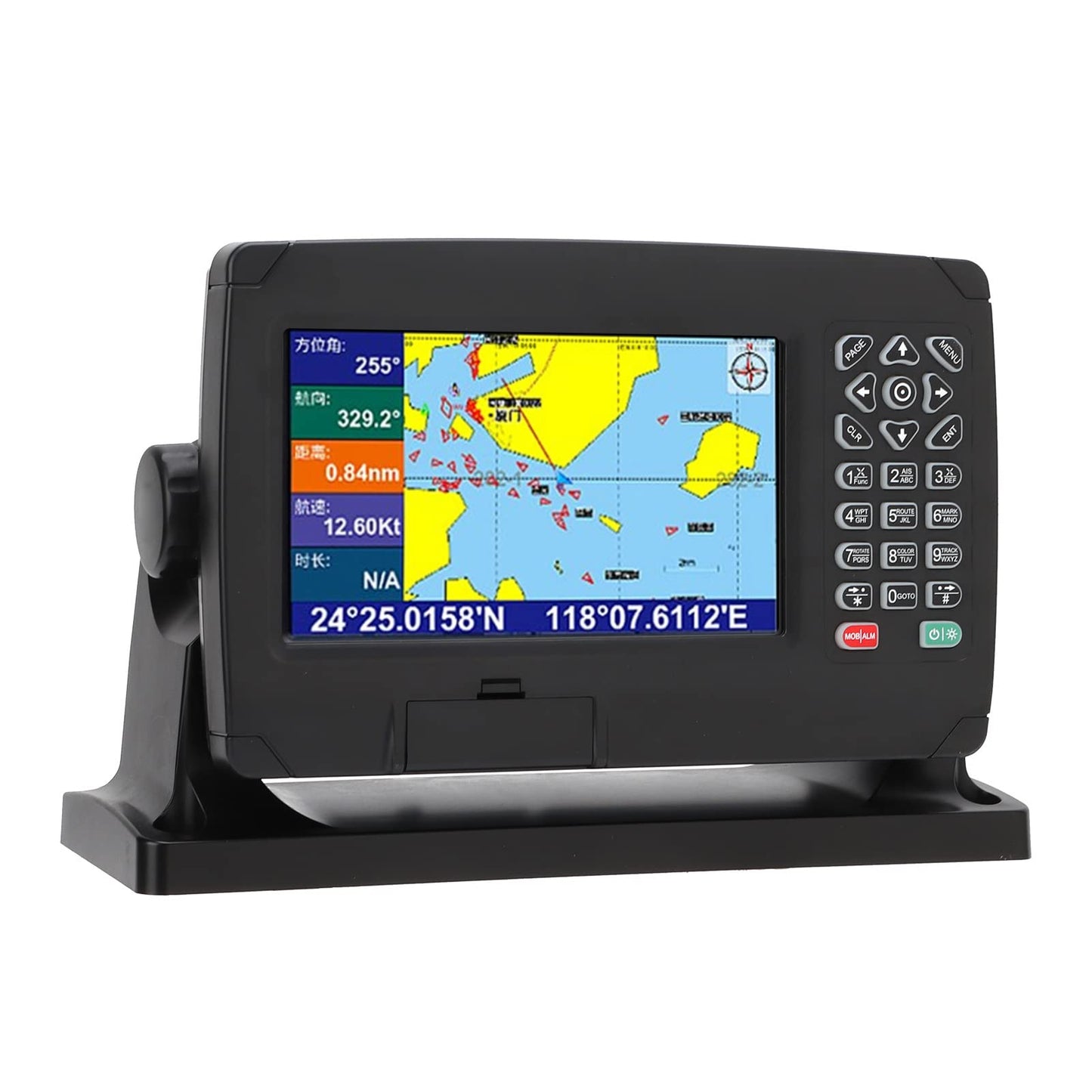 Weikeya Navegador GPS Marino, Sistema de Mapa Dual IPX6 Plotter GPS a Prueba de Agua Posicionamiento GPS BDS para Barco,Repuestos para barcos,yates