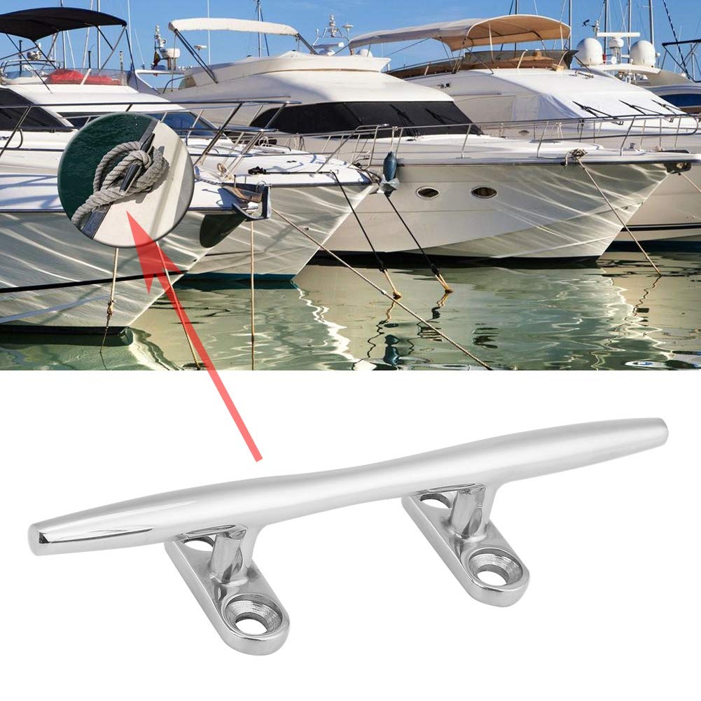 Grapa Para Barco, Cornamusa Para Muelle De Acero Inoxidable De Alta Resistencia 6 Pulgadas Base Abierta Cuerda Para Amarre Accesorios Para Amarre De Barcos DecoracióN NáUtica De Playa Hardware Kayak