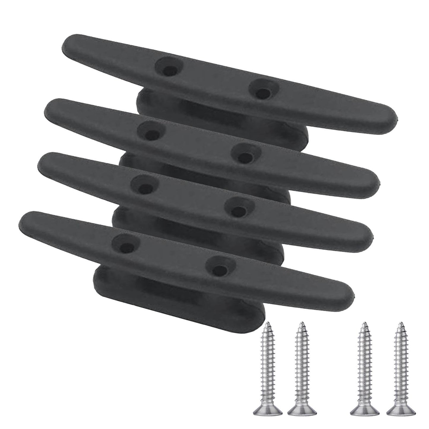 Gdnhovfnxe Taco Negro para Barco, Tacos para Muelle de Barco,Taco de Cuerda de Nailon Multiusos - Cornamusa de Cuerda Negra de 4 Pulgadas, Cornamusa de Muelle Resistente al Desgaste para Botes,