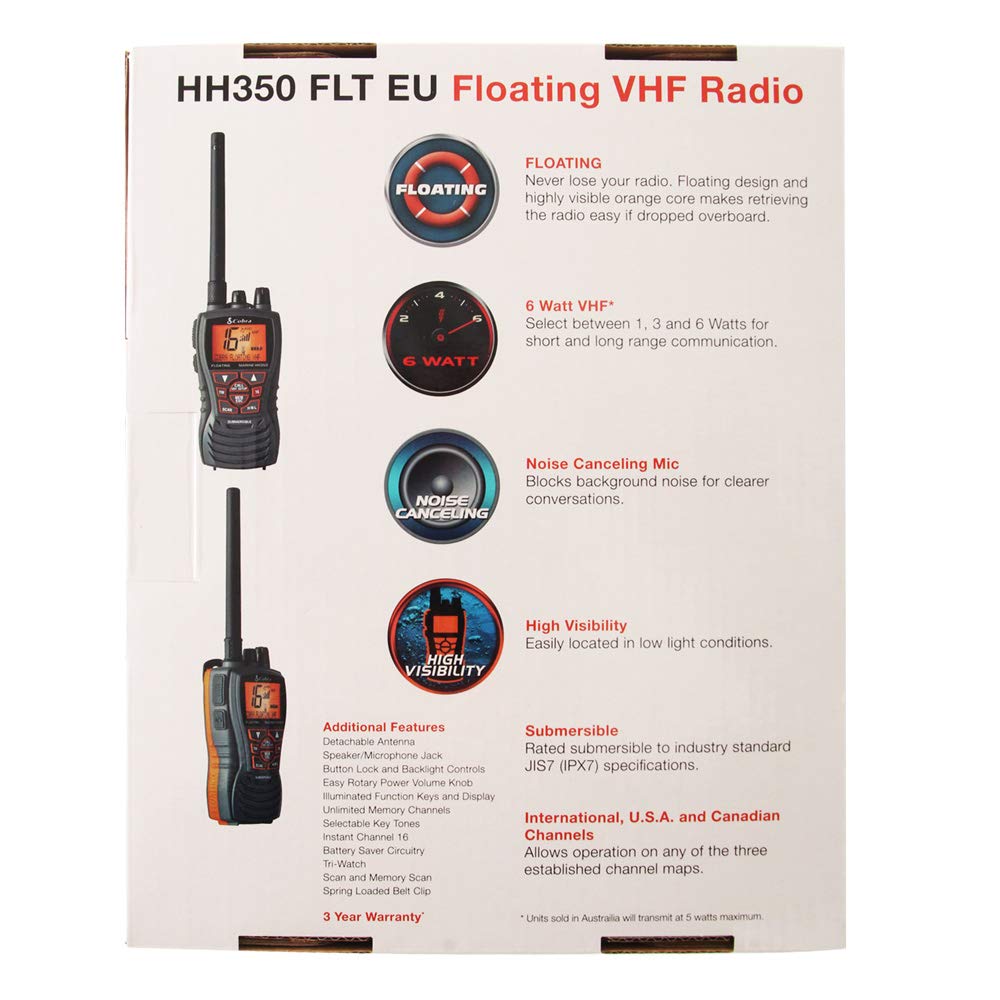 COBRA NE-098 MRHH 350 FLT EU-VHF PORTATIL, Unisex-Adult, Naranja