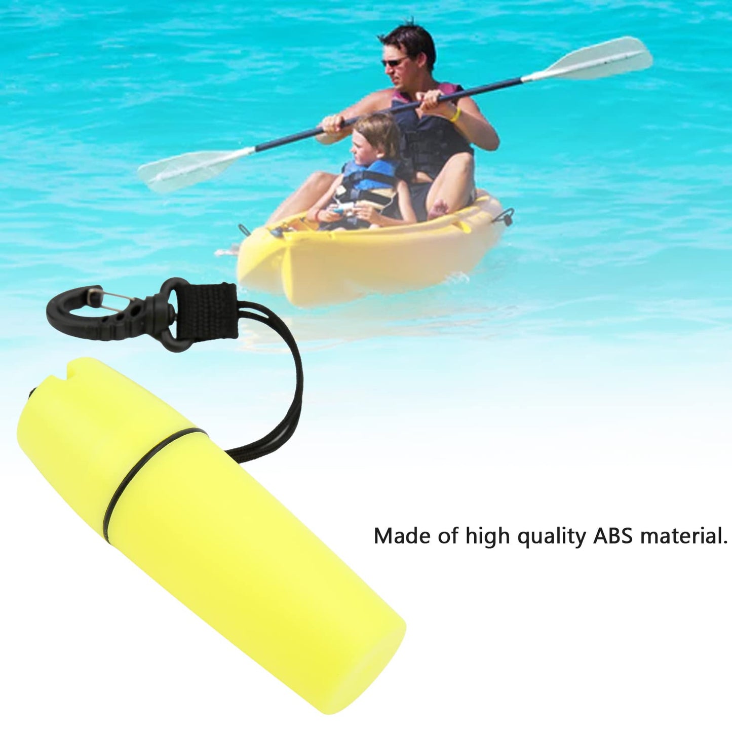 Caja Seca Buceo,Mini Bote seco Impermeable,13×3cm, Bolsa Impermeable Buceo de Kayak,con Cuerda De Gancho,Botella Sellada Portátil,Color de Alta Visibilidad, para Buceo y Deportes Acuáticos