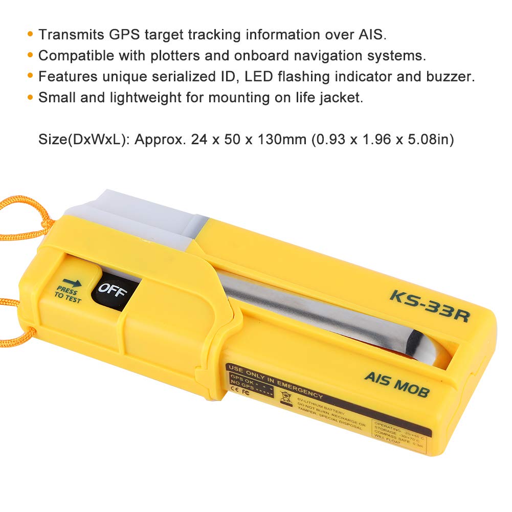 Localizador Personal AIS‑MOB Portátil Baliza sobre la Borda Rescate Superviviente Chaleco Salvavidas SOS GPS Herramienta de Supervivencia Marina