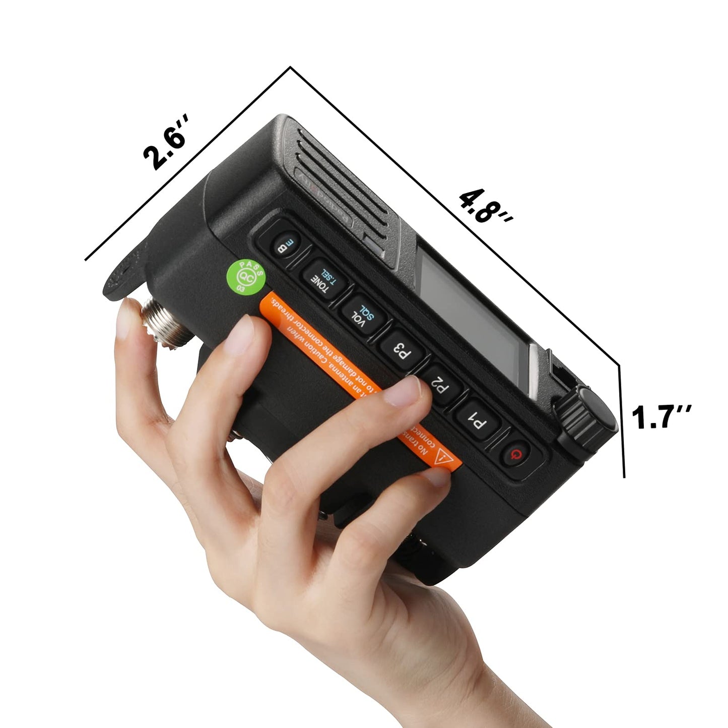 Radiodity DB25-D Radio móvil DMR de Doble Banda, transceptor Digital VHF UHF de 20 W con GPS APRS, 4000 Canales 30.000 contactos, Radio de Coche de vehículo de Nivel II con Ranura de Tiempo Dual