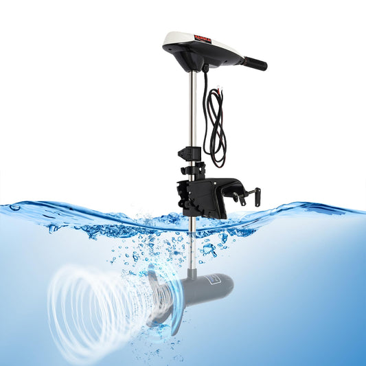 RibasuBB Motor fueraborda eléctrico de 12 V, 65 lBS para barco de pesca, 660 W, 1420 rpm, refrigeración por agua, motor de 11 km/h, barco hinchable, motor de pesca