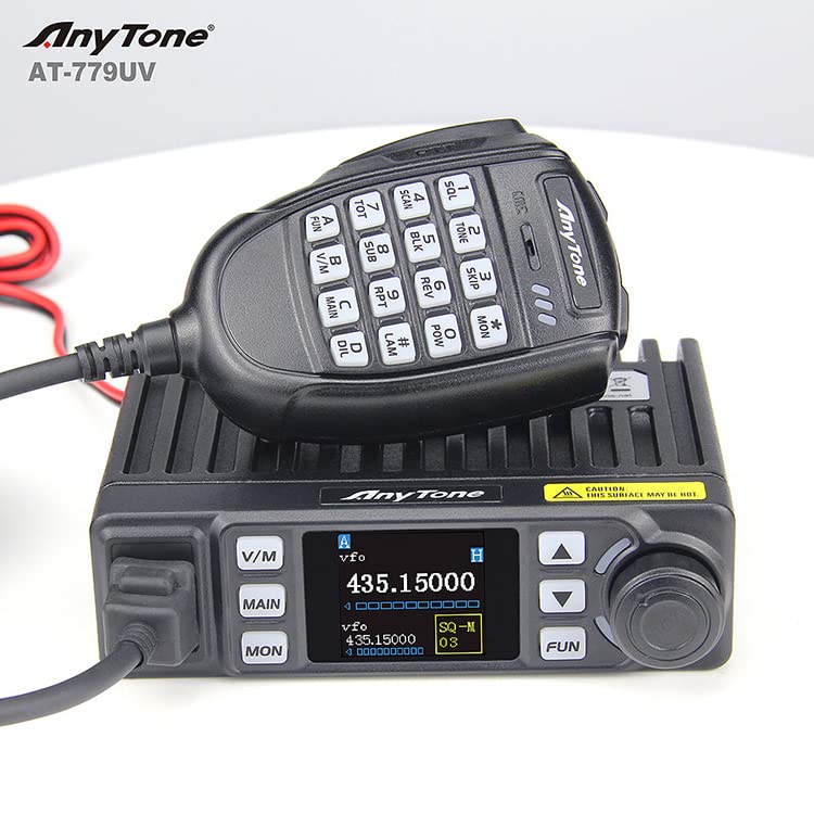 AnyTone AT-779UV - Emisora móvil Doble Banda (VHF/UHF, 144-146/430-440 MHz) radioaficionado