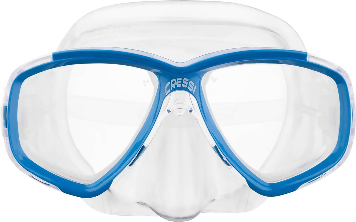 Cressi Combo Set Estrella + Mexico Conjunto Combinado de máscara de Buceo y Snorkel, Unisex Adulto, Transparente/Azul, Talla Única