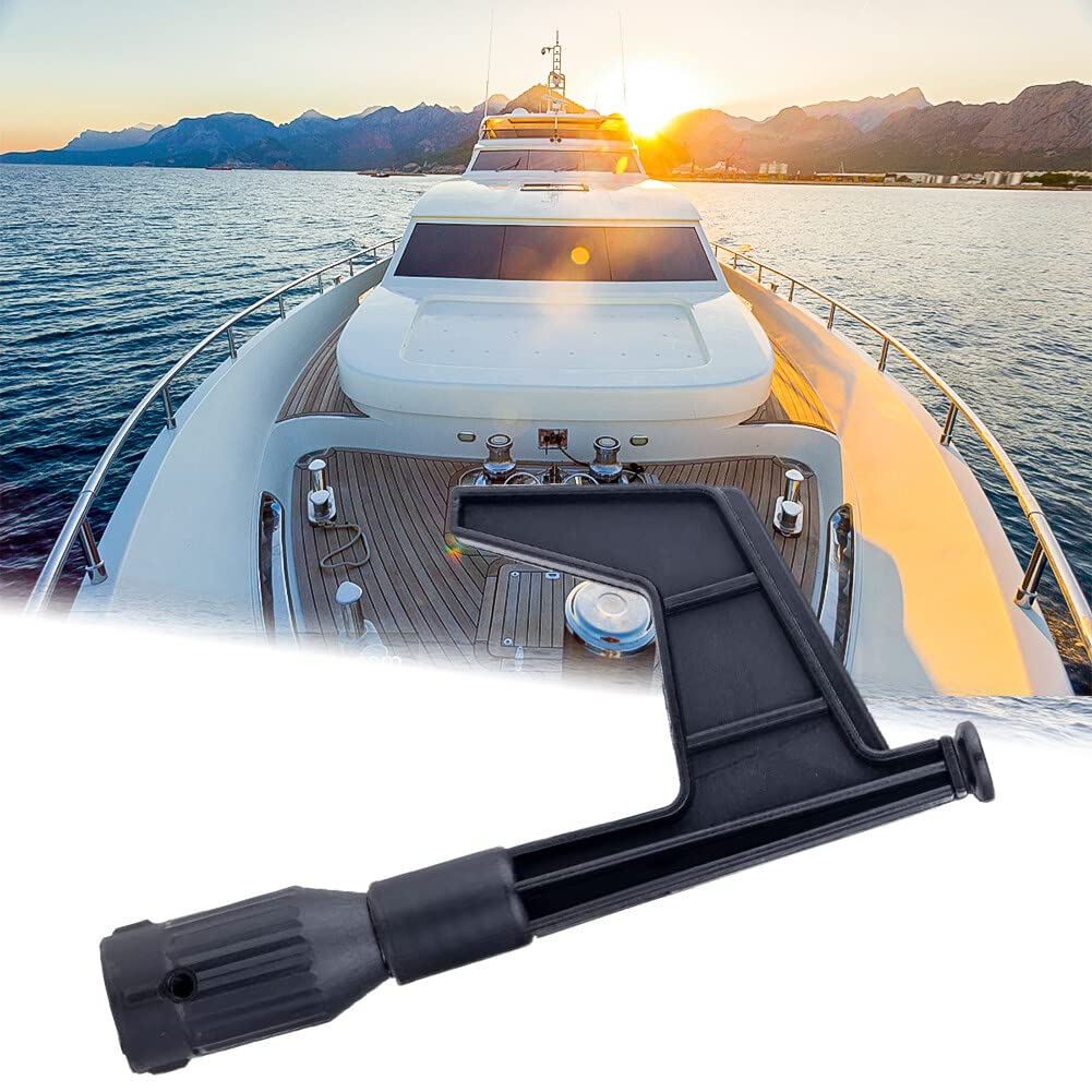 Slakerbe Punta de Bichero Negro Cabeza de Gancho de Nailon de 25 cm para Barco de Amarrem Fuerte y Duradero Bote Gancho Reemplazo Accesorios para Poste de Extensión