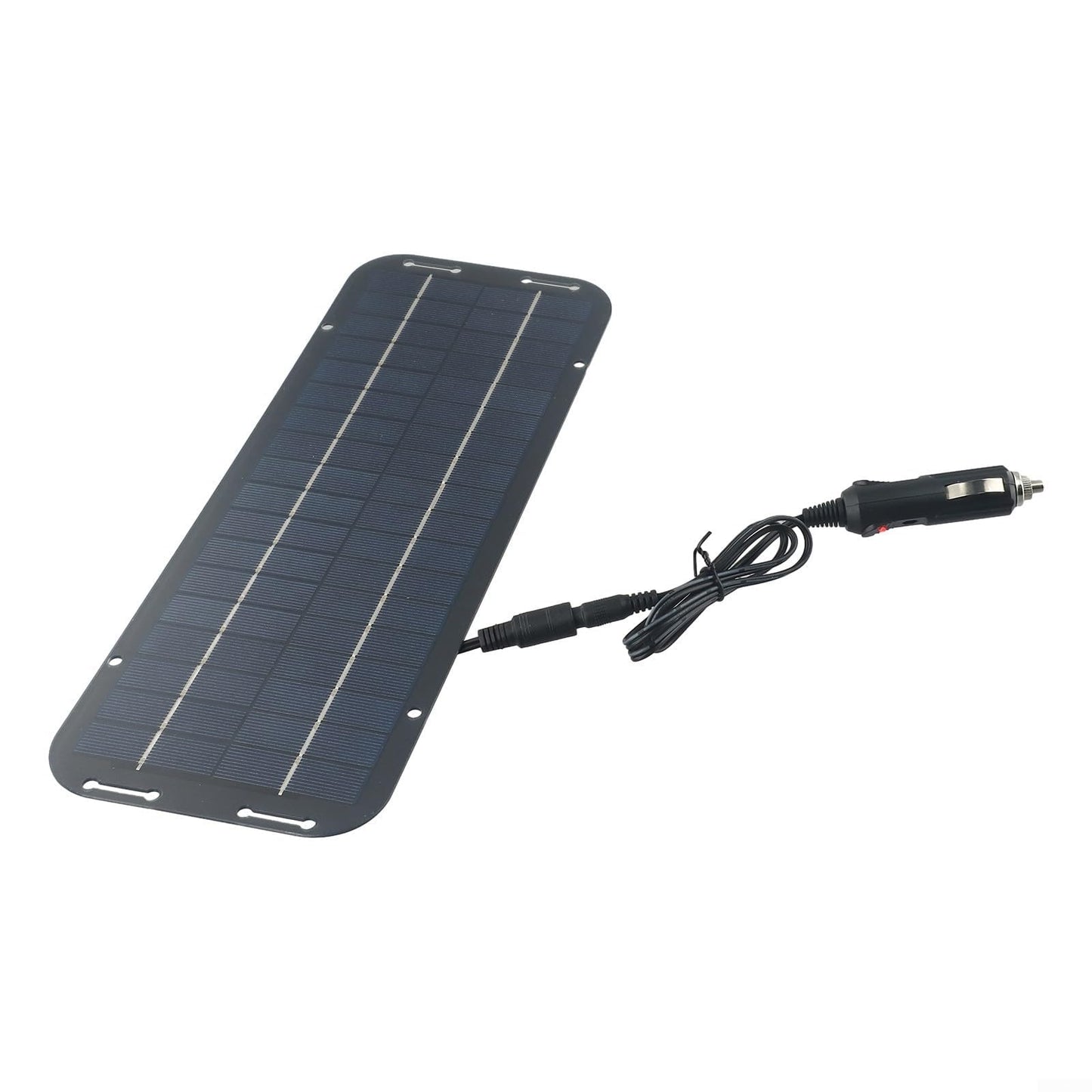 Emiif Panel solar, 60 W, 12 V, cargador de módulo solar de alto rendimiento, módulo monocristalino, cargador solar impermeable para caravana, coche, furgoneta, barco