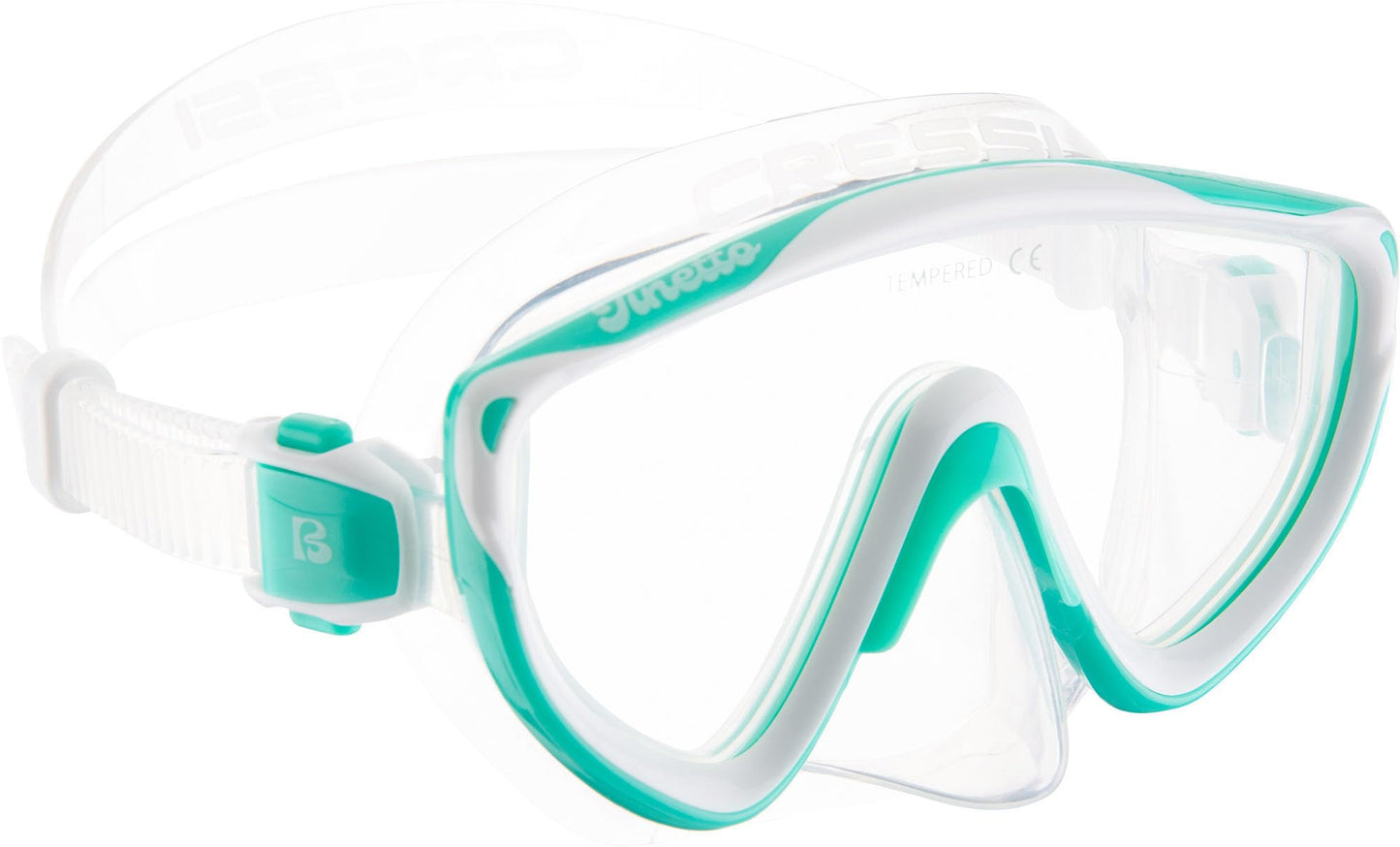 Cressi Tinetto Rocks Dry Set Snorkeling Sets, Verde Agua/Blanco, L/XL