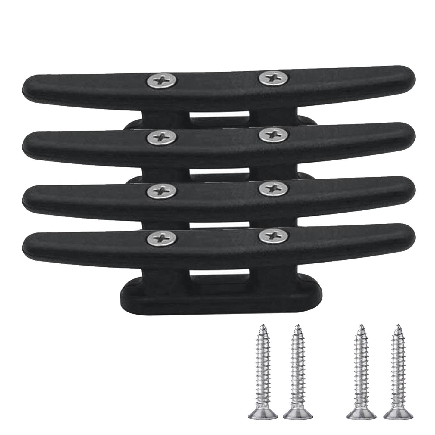 Gdnhovfnxe Taco Negro para Barco, Tacos para Muelle de Barco,Taco de Cuerda de Nailon Multiusos - Cornamusa de Cuerda Negra de 4 Pulgadas, Cornamusa de Muelle Resistente al Desgaste para Botes,