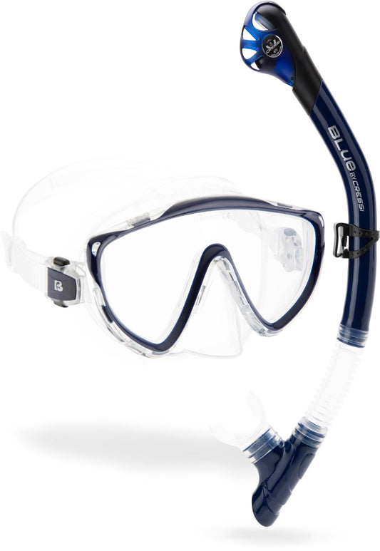 Cressi Tino & Scilla Mask & Snorkel Kits, Claro/Navy