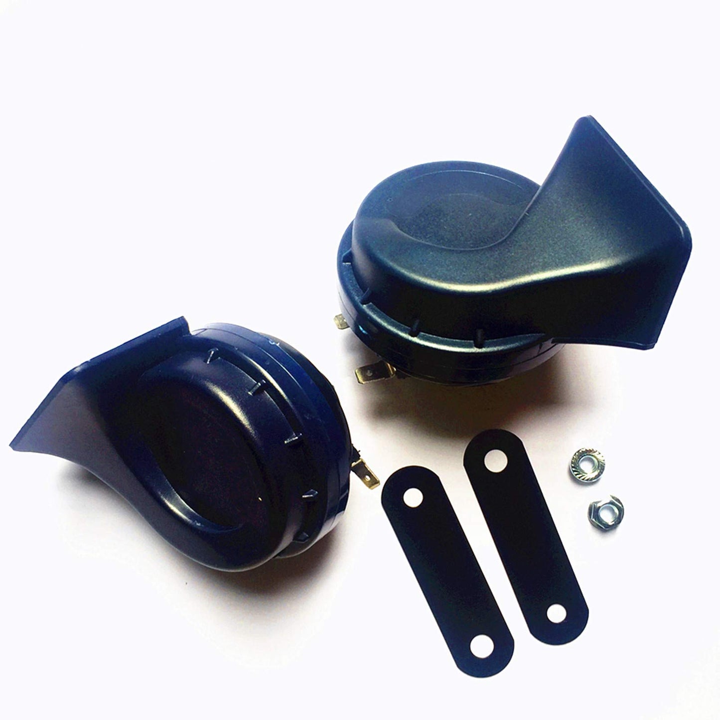 YIYDA Bocina de coche Bocina de barco universal Car Horn 140DB Corneta de aire Bocina de motocicleta Tono alto y bajo con soporte azul Bocina resistente al agua eléctrica para 12V SUV motocicleta etc