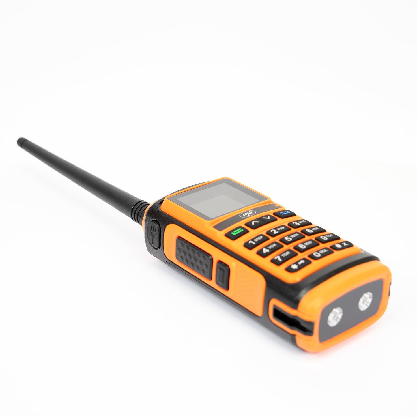 PNI P17UV VHF/UHF Doble Banda 144-146MHz y 430-440MHz, Walkie Talkie Profesional 999CH Bidireccional, Cargador USB 1500mAh, Escaneo TOT, Vigilancia Dual, Roger Beep, Radio FM, Linterna de Señalización