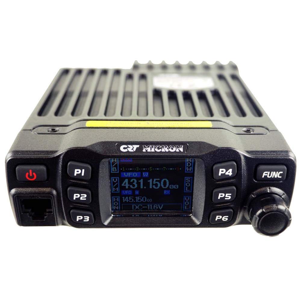 CRT Micron UV - Radio VHF/UHF con Banda Dual (144-146 MHz/430-440 MHz) Color Negro