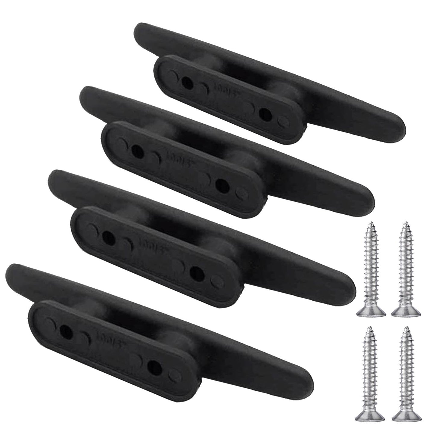 Gdnhovfnxe Taco Negro para Barco, Tacos para Muelle de Barco,Taco de Cuerda de Nailon Multiusos - Cornamusa de Cuerda Negra de 4 Pulgadas, Cornamusa de Muelle Resistente al Desgaste para Botes,