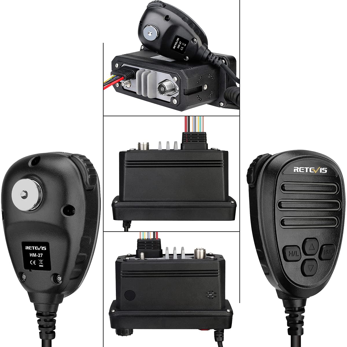 Retevis RA27 Transceptor Marino, IP67 Impermeable, Clase D DSC, GPS, 88 Canales VHF, Dual/Tri-Watch, Apto para Transceptor Marino Profesional Internacional (1 Pieza, Negro)