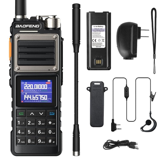 BAOFENG Walkie Talkie Doble Banda UHF/VHF Radioaficionado Largo Alcance hasta 11W 999 Canales CTCSS/DCS Radio FM VOX DTMF Walkie Talkie para Adultos - UV25M