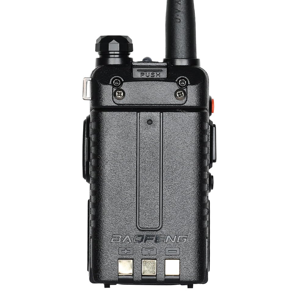 BAOFENG BF UV-5R 8-Watt Dual Band Two-Way Radio (144MHz-146MHz VHF & 430MHz-440MHz UHF) Includes Full Kit, Black