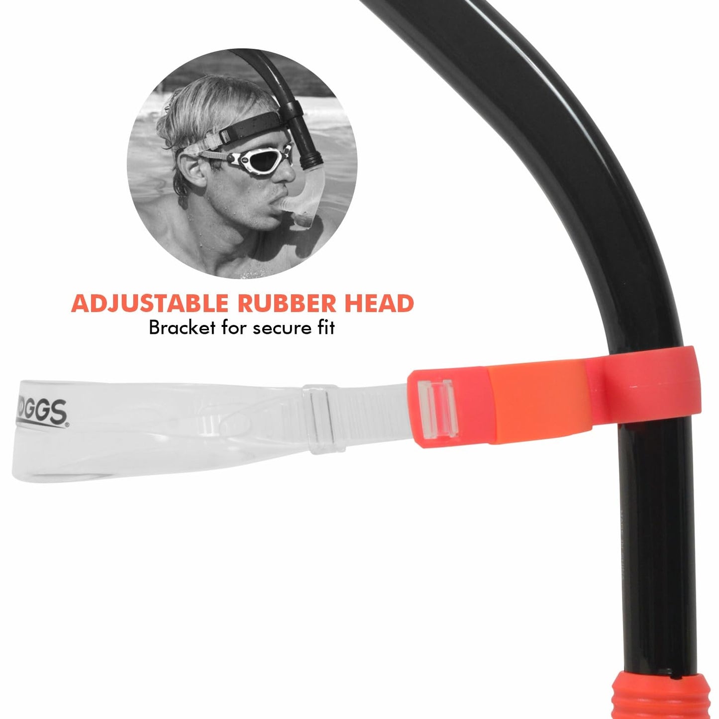 Zoggs Centre Line Snorkel Tubo de esnórquel, Unisex Adulto, Naranja (Naranja), Talla Única